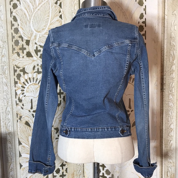 Abercrombie & Fitch woman’s medium jean zip up jacket - Picture 3 of 4